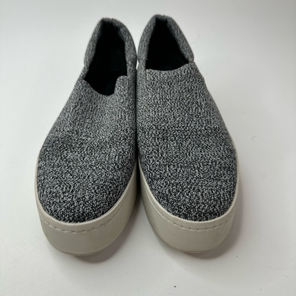 Vince Womens 8.5 Walsh Knit Platform Sneakers Shoes Grey Slip On Loafers Comfort - Picture 4 of 9
